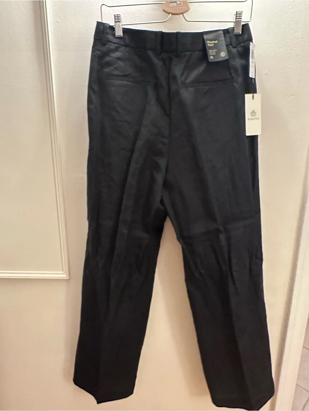 Babaton Black Effortless linen Dress Pants - Tailored Straight
